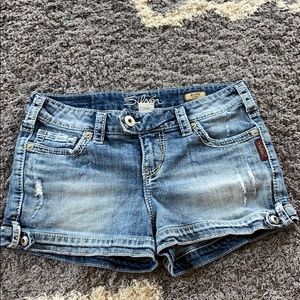 Women’s silver brand shorts